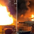 Gori jahta poznatog biznismena: Dramatične scene u Budvi (Video)