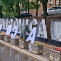 Umesto ćiriličnog natpisa “Volim Kosovsku Mitrovicu” postavljen kratki latinični sa zelenim srcem (video)