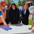 Ministarka zaštite životne sredine u Velikom Središtu kod Vršca obišla radove na izgradnji kanalizacione mreže