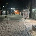 Ovo je nekada bila Pešačka zona, a sada je sablasno prazna u ledu