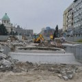 Kako izgleda rušenje fontane i radovi na Trgu Nikole Pašića? (FOTO, VIDEO)