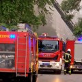 Veliki požar u tržnom centru "Enjub" na Novom Beogradu