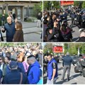 (Video, foto) Protest građana ispred PU Novi Sad Lider naprednjaka Vučević zajedno sa narodom