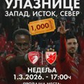 Danas u Kragujevcu Radnički 1923 – Crvena Zvezda, još uvek je moguće kupiti ulaznice