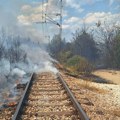 Železnički saobraćaj na deonici Preševo-državna granica u prekidu zbog požara