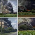 Stravičan požar u Zemunu! Ima i povređenih, hitno prebačeni u Urgentni - 27 vatrogasaca se bori sa vatrom (video)