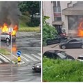 (Video) Dva automobila u plamenu! Nije samo nevreme izazvalo probleme danas, u dva odvojena požara zapalila su se i vozila