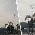Snimljen trenutak stravičnog sudara dva helikoptera: Udarili jedan u drugi i raspali se u vazduhu
