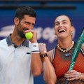 Đoković i Sabalenka se dobro zabavljali, pa ispali na startu miks-dubla Ju-Es opena