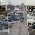 Pogledajte fotografije stravičnog udesa kod Smedereva! Preticao vozilo auto-škole, pa se direktno zakucao u druga kola! Srča i…