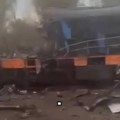 Boris Džonson u kompoziciji voza koju je pogodio ruski dron