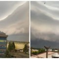 VIDEO Monstruozno nevreme stiglo u Srbiju: Zacrnelo se nebo nad Šidom