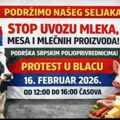 U ponedeljak protest poljoprirednika u Blacu