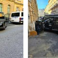 Prve fotografije haosa u Zagrebu! Ukradenim automobilom vukao policajca ulicama, pa se zakucao u zgradu: Evo šta je prethodilo…