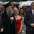 Predsednik Srbije Aleksandar Vučić i premijer Miloš Vučević gosti ambasadora SAD Kristofera Hila Dan nezavisnosti…