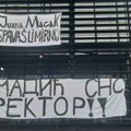 Nedelju dana blokade Rektorata u Novom Sadu: Policija pozvana zbog transparenta o rektoru