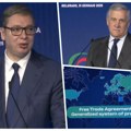 Dragi prijatelji, hvala što ste došli, osećajte se kao kod kuće: Vučić i Tajani se obratili na Poslovnom forumu…