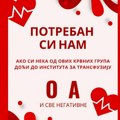 Kritično niske rezerve krvi - Institut poziva dobrovoljne davaoce