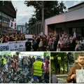(BLOG) Završen protest ispred CZ u Beogradu: Blokirani ulazi u sud i tužilaštvo u Novom Sadu