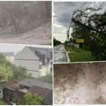 Pogledajte snagu nevremena koje tutnji Beogradom i okolinom Siva masa prekriva nebo, ne vidi se prst pred okom! Razbija grad…