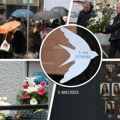 Suze, sveće i cveće ispred OŠ "Vladislav Ribnikar": U Tašmajdanu zasađeno 10 stabala u znak sećanja na žrtve