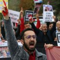 Protest u Ankari u vreme posete Blinkena