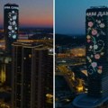 Prvog dana proleća procvetala i Kula Beograd: Cvetna simfonija na najvišoj zgradi u Srbiji (video)