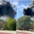 Veliki požar u novom sadu: Gori igralište pored šetališta! Veliki crni dim kulja na sve strane (video)