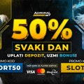 Admiralbet vam poklanja 50% bonusa svakog dana Od sada svaki dan počinje bonusom – slot ili sport, vi birate!