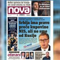 „Nova“ piše: Srbija ima pravo preče kupovine, ali ne sme od Rusije