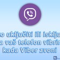 Kako uključiti ili isključiti da vaš telefon vibrira kada Viber zvoni