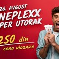 CINEPLEXX: Svi filmovi od 250 dinara u utorak, 26. avgusta
