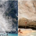 Drama na jednoj od najpoznatijih plaža u Grčkoj: Kamenje padalo nadomak kupača (video)