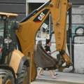 FOTO Obrušio se deo obale na kojoj se gradi most u Aleksandrovcu