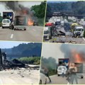 Eksplozije na auto-putu u Nemačkoj: Lančani sudar 5 kamiona, jedan od njih prevozio opasne materije, ima mrtvih (foto, video)