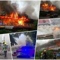 Najnoviji snimci, širi se veliki požar u tržnom centru u Bloku 45: Hrabri vatrogasci ušli u zgradu, bore se sa stihijom, kulja…