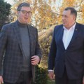 Dodik, Vučić i Višković u manastiru Žitomislić: Ponosni na naše kulturno i versko nasleđe (FOTO/VIDEO)