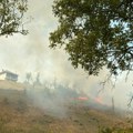 (Foto, video) Veliki požar kod Foče: Vatrena stihija tik uz kuće, gust dim širi se na sve strane, otežan saobraćaj