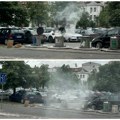 (Video) Goreo kontejner na uglu Maksima Gorkog i Sremske ulice Čistoća i vatrogasci brzo reagovali