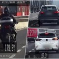 Divljali na Mostu na Adi: Saobraćajna policija uhvatila trojicu bahatih vozača - dvojica "gazili" automobile, a treći "leteo"…