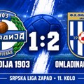Šumadija ostala bez bodova protiv Omladinca
