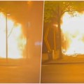 Veliki požar u bulevaru kralja Aleksandra: Vatra planula u kladionici, vatrogasci odmah izašli na teren (video)