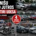 U Nišu od jutros četiri udesa. U jednom povređen motociklista