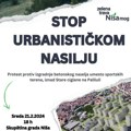 Protest “Stop urbanističkom nasilju” u Nišu 21. februara ispred Skupštine grada
