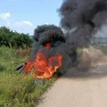 Požar na otvorenom pored starog puta za Grdelicu