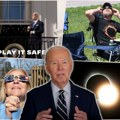 Amerika videla pomračenje Sunca: Bajden sa terase Bele kuće upozorio sunarodnike da se ne ludiraju (foto, video)