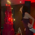 Torta s mašnama na 6 spratova, vatromet i baloni Ana Rajković slavila rođendan u haljini bez brushaltera, golman joj priredio…