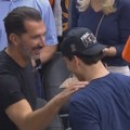 VIDEO Zagrljaj obišao svet: Ovako je legendarni Peđa Stojaković proslavio veliki uspeh sina Andreja