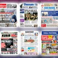 Naslovne strane sutrašnjih novina: Prelistavanje štampe za sredu, 7. maj 2025. godine