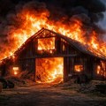 Veliki požar u Bresnici, izgorela štala, stradala i krava